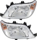 2003-2006 Freightliner Sprinter 2500 Headlights Driver Left and Passenger Right Side Halogen