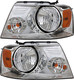 2004-2008 Ford F150 Headlights Driver Left and Passenger Right Side Halogen