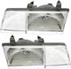 1989-1991 Ford Taurus Headlights Driver Left and Passenger Right Side Halogen