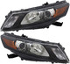 2010-2012 Honda Accord Crosstour Headlights Driver Left and Passenger Right Side Halogen