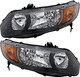 2006-2009 Honda Civic Coupe Headlights Driver Left and Passenger Right Side Halogen HO2518111,HO2519111