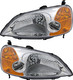 2001-2003 Honda Civic Sedan Headlights Driver Left and Passenger Right Side Halogen