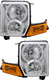 2006-2010 Jeep Commander Headlights Driver Left and Passenger Right Side Halogen