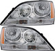 2005-2006 Kia Sorento Headlights Driver Left and Passenger Right Side Halogen Chrome Trim