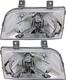 1998-2002 Kia Sportage Headlights Driver Left and Passenger Right Side Halogen