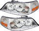 2003-2004 Lincoln Town Car Headlights Driver Left and Passenger Right Side HID/Xenon