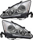 2006-2008 Lexus IS250 Headlights Driver Left and Passenger Right Side Halogen Without Auto Level System