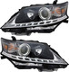 2015 Lexus RX450h Headlights Driver Left and Passenger Right Side Halogen Black Trim Canada Built