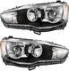 2008 Mitsubishi Lancer Headlights Driver Left and Passenger Right Side Halogen