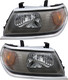 2000 Mitsubishi Montero Sport Headlights Driver Left and Passenger Right Side Halogen