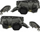 1997-2000 Mercedes Benz C Class Headlights Driver Left and Passenger Right Side Halogen