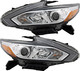 2016-2018 Nissan Altima Sedan Headlights Driver Left and Passenger Right Side Halogen Chrome Trim