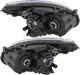 2014-2015 Nissan Rogue Headlights Driver Left and Passenger Right Side Halogen Black Trim