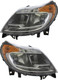 2014-2020 Ram ProMaster 1500 Headlights Driver Left and Passenger Right Side Halogen Without Daytime Running Light