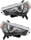 2014-2020 Toyota 4Runner Headlights Driver Left and Passenger Right Side Halogen Black Trim