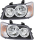 2001-2003 Toyota Highlander Headlights Driver Left and Passenger Right Side Halogen