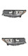 2017-2018 Toyota Highlander Headlights Driver Left and Passenger Right Side Halogen Black Trim