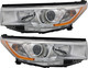 2014-2016 Toyota Highlander Headlights Driver Left and Passenger Right Side Halogen Chrome Trim