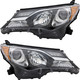 2013-2015 Toyota RAV4 Headlights Driver Left and Passenger Right Side Halogen Black Trim Japan Built