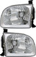2000-2004 Toyota Tundra Headlights Driver Left and Passenger Right Side Halogen