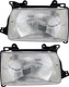1993-1997 Toyota T100 Headlights Driver Left and Passenger Right Side Halogen