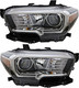 2016-2020 Toyota Tacoma Headlights Driver Left and Passenger Right Side Halogen Black Trim