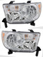 2007-2013 Toyota Tundra Headlights Driver Left and Passenger Right Side Halogen