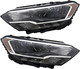 2019-2020 Volkswagen Jetta Headlights Driver Left and Passenger Right Side Halogen Black Trim