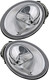 1998-2005 Volkswagen Beetle Headlights Driver Left and Passenger Right Side Halogen