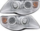2008-2010 Volkswagen Touareg Headlights Driver Left and Passenger Right Side Halogen