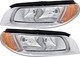 2008-2011 Volvo XC70 Headlights Driver Left and Passenger Right Side Halogen Chrome Trim