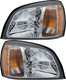 2000-2002 Cadillac DeVille Headlights Driver Left and Passenger Right Side Halogen