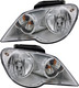 2007-2008 Chrysler Pacific Headlights Driver Left and Passenger Right Side Halogen