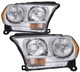 2011-2013 Dodge Durango Headlights Driver Left and Passenger Right Side Halogen Chrome Trim