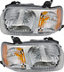 2001-2004 Ford Escape Headlights Driver Left and Passenger Right Side Halogen