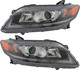 2013-2015 Honda Accord Coupe Headlights Driver Left and Passenger Right Side Halogen Without LED