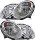 2002-2006 Mercedes Benz C Class Headlights Driver Left and Passenger Right Side Halogen