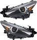 2014-2018 Mazda 3 Headlights Driver Left and Passenger Right Side LED With Auto Level Control, Without Adaptive Frontlight System