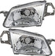1999-2000 Mazda Protege Headlights Driver Left and Passenger Right Side Halogen