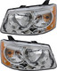 2006-2009 Pontiac Torrent Headlights Driver Left and Passenger Right Side Halogen