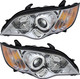 2008-2009 Subaru Outback Headlights Driver Left and Passenger Right Side Halogen