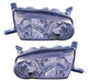 2001-2002 Toyota Corolla Headlights Driver Left and Passenger Right Side Halogen