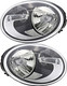 2012-2015 Volkswagen Beetle Headlights Driver Left and Passenger Right Side Halogen