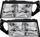 1997-1999 Cadillac Deville Headlights Driver Left and Passenger Right Side Halogen