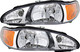 1997-2002 Mercury Tracer Headlights Driver Left and Passenger Right Side Halogen