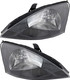 2003-2004 Ford Focus Headlights Driver Left and Passenger Right Side Halogen
