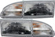 1994-1995 Ford Thunderbird Headlights Driver Left and Passenger Right Side Halogen