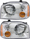 2001-2004 Nissan Frontier XE,Base Headlights Driver Left and Passenger Right Side Halogen