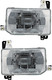 1988-1994 Nissan D21 Headlights Driver Left and Passenger Right Side Halogen