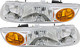 2000-2002 Saturn SL Headlights Driver Left and Passenger Right Side Halogen